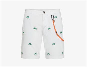 SUN68 SHORT EMBROIDERY E23U 01 BIANCO