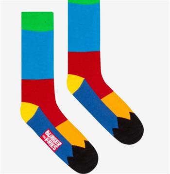 SUN68 SOCKS PATCHWORK E22U 0510 BL/RO