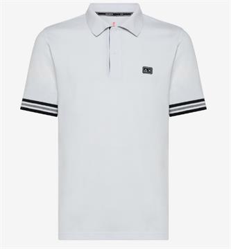 SUN68 POLO STRIPES ON FRONT PLACKET AND CUFFS EL