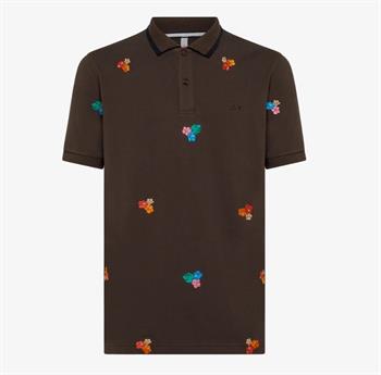 SUN68 POLO EMBROIDERY E23U 08 MARRONE