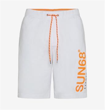 SUN68 SHORT FLUO E22U 01 BIANCO