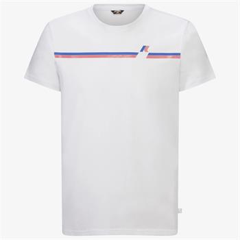 K-WAY T-SHIRT STRIPES E23U 001 BIANCO