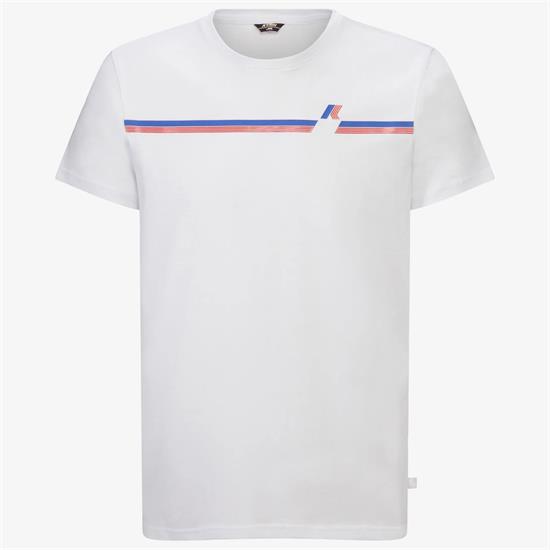 K-WAY T-SHIRT ODOM LOGO STRIPES