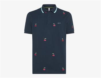 SUN68 POLO EMBROIDERY E24U 07 NAVY