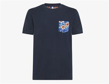 SUN68 T-SHIRT POCKET E24U 07 NAVY