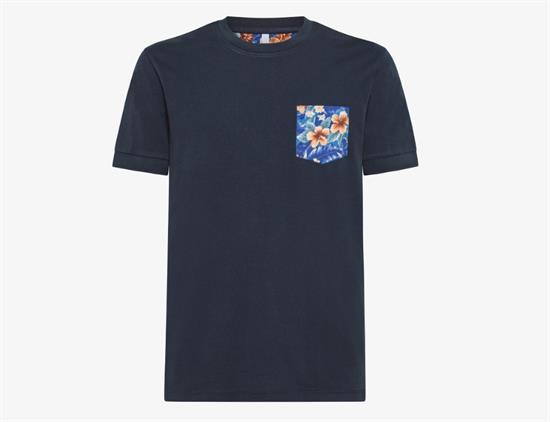 SUN68 T-SHIRT POCKET CONTRAST