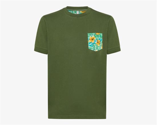 SUN68 T-SHIRT POCKET CONTRAST