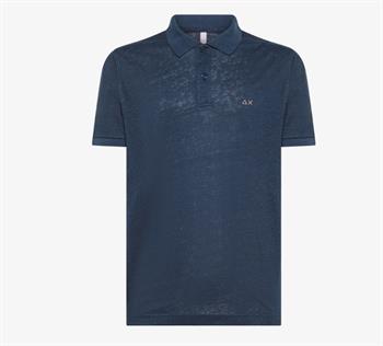 SUN68 POLO LINEN E24U 07 NAVY