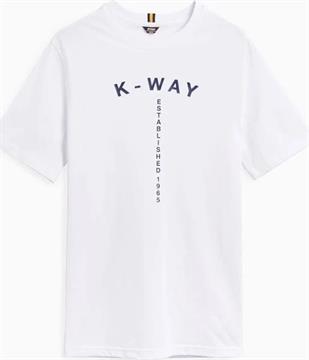 K-WAY T-SHIRT TYPO E24U 001 BIANCO