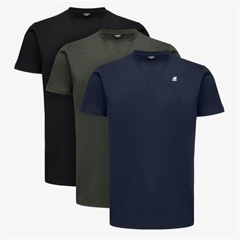K-WAY T-SHIRT THREE PACK E24U AM5 B/V/