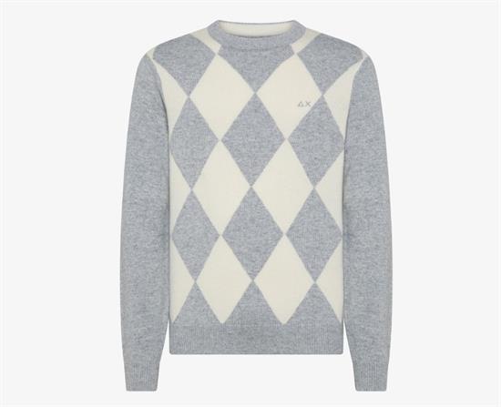 SUN68 MAGLIA ROUND ARGYLE WARM