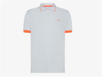 SUN68 POLO FLUO E25U 01 BIANCO