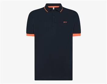 SUN68 POLO FLUO E25U 07 NAVY