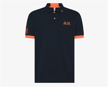 SUN68 POLO LOGO E25U 07 NAVY