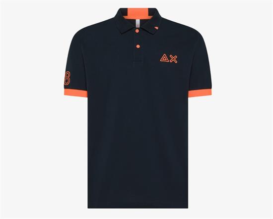 SUN68 POLO LOGO FLUO