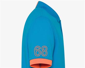 SUN68 POLO LOGO FLUO