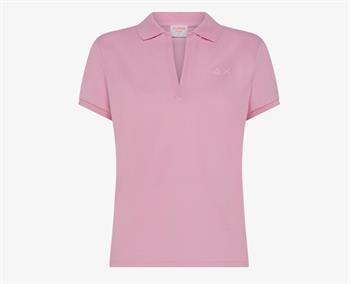 SUN68 POLO NO BUTTONS E25D 22 GERANIO