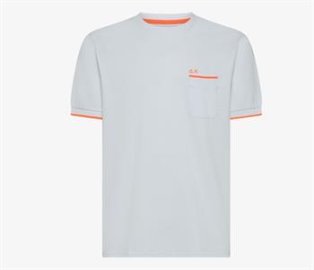 SUN68 T-SHIRT STRIPE E25U 01 BIANCO
