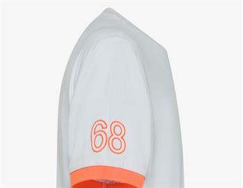 SUN68 T-SHIRT PIQUET LOGO FLUO