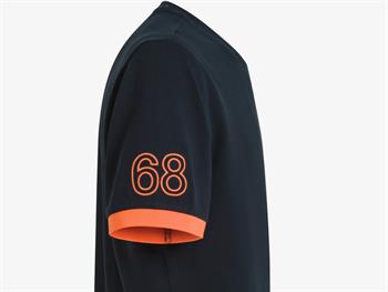 SUN68 T-SHIRT PIQUET LOGO FLUO