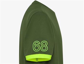SUN68 T-SHIRT PIQUET LOGO FLUO