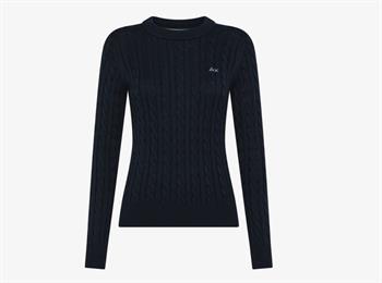 SUN68 MAGLIA CABLE E25D 07 NAVY