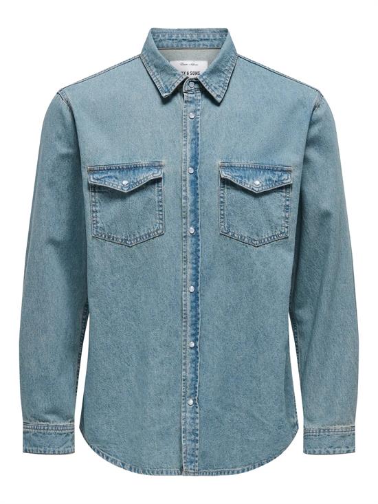ONLY&SONS CAMICIA DENIM ONSBANE
