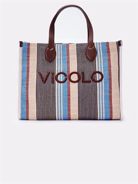 VICOLO BORSA STRIPED E25D ZAFFIRO
