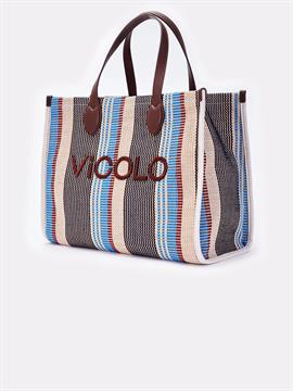VICOLO BORSA STRIPED POSITANO