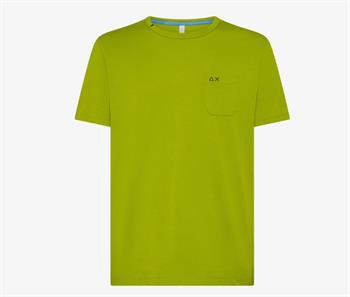SUN68 T-SHIRT POCKET E25U 42 OLIVA