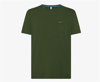 SUN68 T-SHIRT POCKET E25U 37 V/SCURO