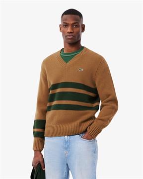 LACOSTE MAGLIA I25U 9IQ BEIGE/VERDE