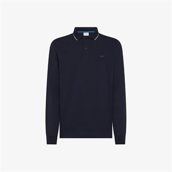 SUN68 POLO STRIPES I25U 07 NAVY