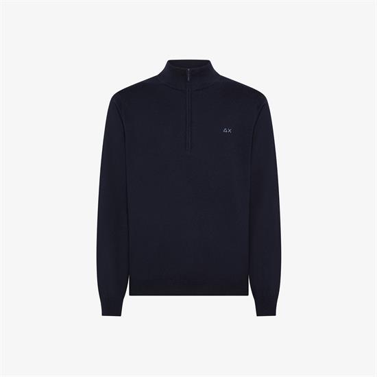 SUN68 MAGLIA HALF ZIP SWEATER BASIC