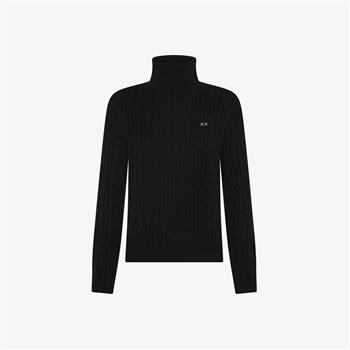 SUN68 MAGLIA CABLE I25D 11 NERO