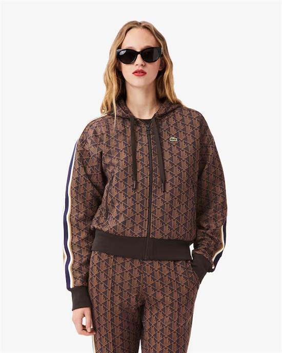 LACOSTE FELPA APERTA MONOGRAM