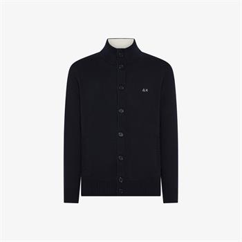 SUN68 CARDIGAN WARM I25U 07 NAVY
