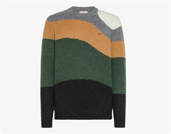 SUN68 MAGLIA ROUND SHADE INTARSIA