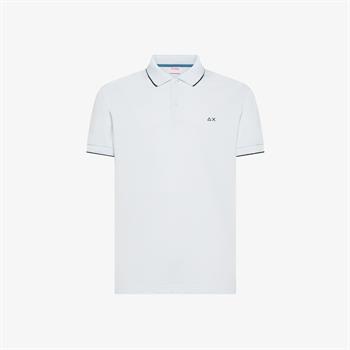 SUN68 POLO STRIPE E26U 01 BIANCO