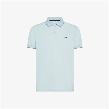 SUN68 POLO STRIPE E26U 05 AZZURRO