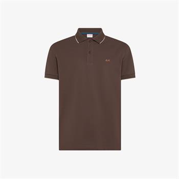 SUN68 POLO STRIPE E26U 08 MORO