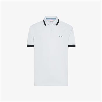 SUN68 POLO BIG COLLAR E26U 01 BIANCO
