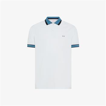 SUN68 POLO MULTISTRIPES E26U 01 BIANCO