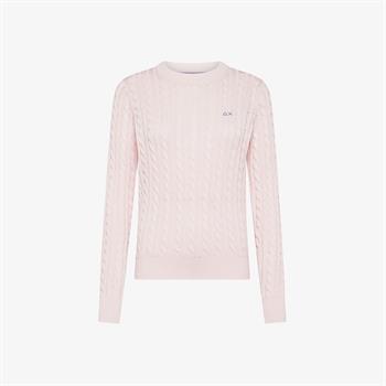 SUN68 MAGLIA CABLE E26D 04 ROSA