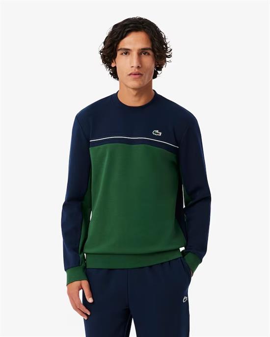 LACOSTE FELPA GIRO E26U 802 BLU/VERDE