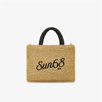 SUN68 BAG MIDI STRAW E26D 16 BEIGE