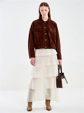 VICOLO GIUBBINO PELLE E26D MORO