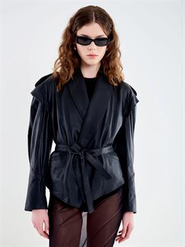 VICOLO GIUBBINO PELLE E26D NERO