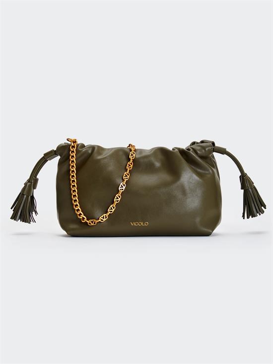 VICOLO BORSA TASSEL E26D MILITARE