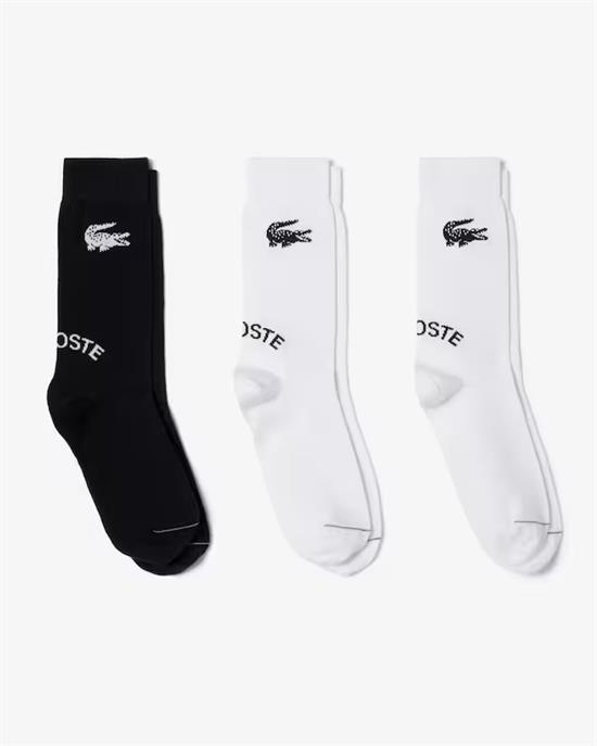 LACOSTE SOCKS 3PACK E26U AU8 NERO/BIANCO